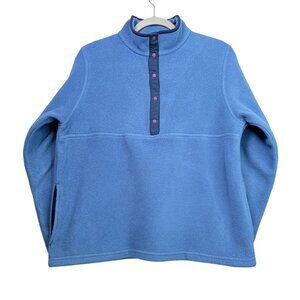 Vintage L.L.Bean Women’s M Blue‎ Polartec Snap Fleece Pullover